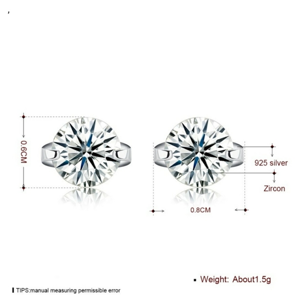 Fashion Sterling Silver Stud Earring - Picture 4 of 4